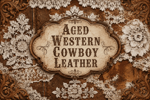 Aged Western Cowboy Leather: Rustic Digital Paper for Authentic Crafts