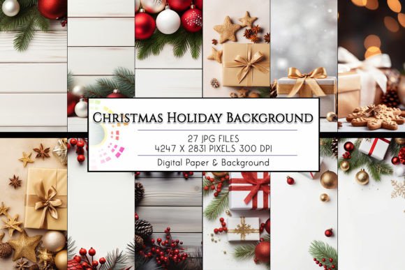 Beautiful Christmas Holiday Background: Design Assets for the Season