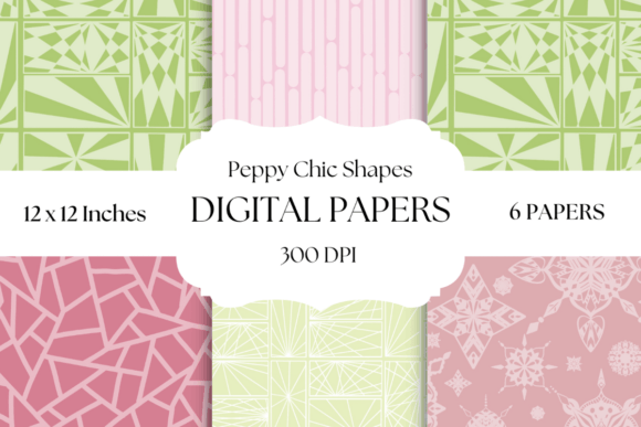 Brighten Your Projects with Peppy Chic Shapes Digital Papers