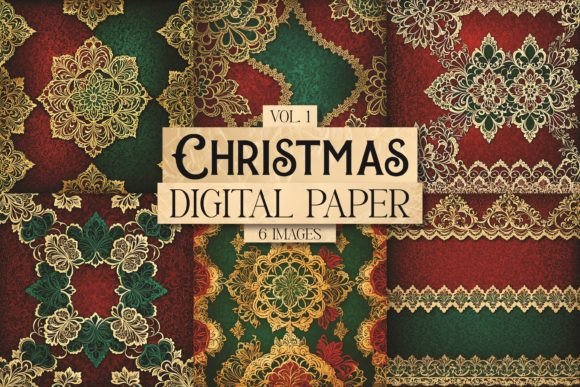 Christmas Digital Paper Vol. 1: A Vintage Holiday Aesthetic
