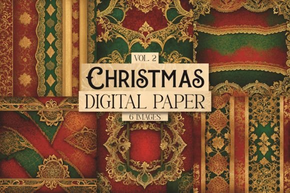 Christmas Digital Paper Vol. 2: Vintage Charm for Modern Projects