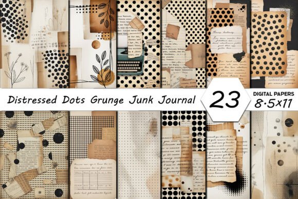 Distressed Dots Grunge Junk Journal: A Texture Lover's Dream