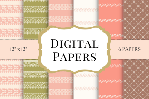 Embracing Cozy Textures: The Folk Lace Digital Paper Collection