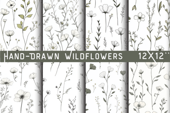 Hand-Drawn Wildflowers Paper: A Botanical Sketch Collection