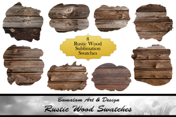 Rustic Wood Sublimation Swatches for Autumn Crafts