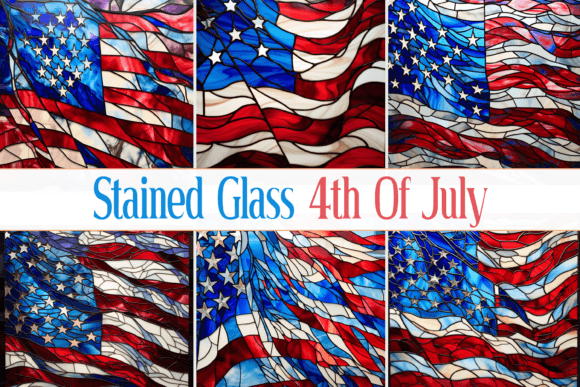 Stained Glass Patriotic: A Creative Digital Asset for Bold Projects