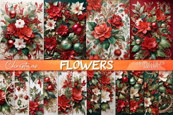 Timeless Holiday Charm: Using Christmas Flower Backgrounds