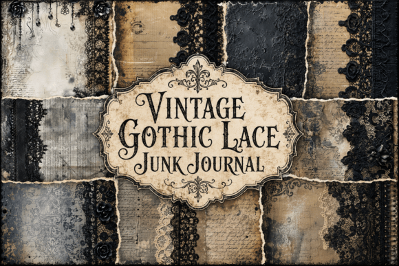 Vintage Gothic Lace Junk Journal: Crafting Timeless Digital Art