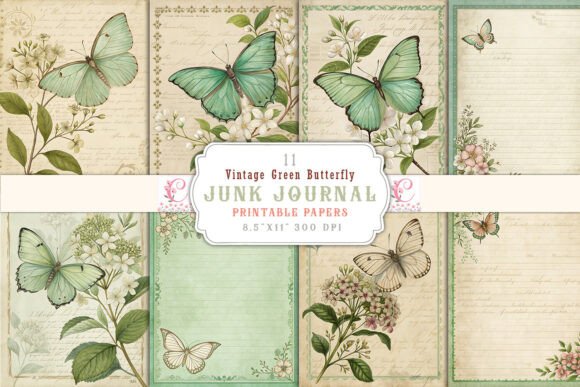 Vintage Green Butterfly Junk Journal: A Designer's Guide