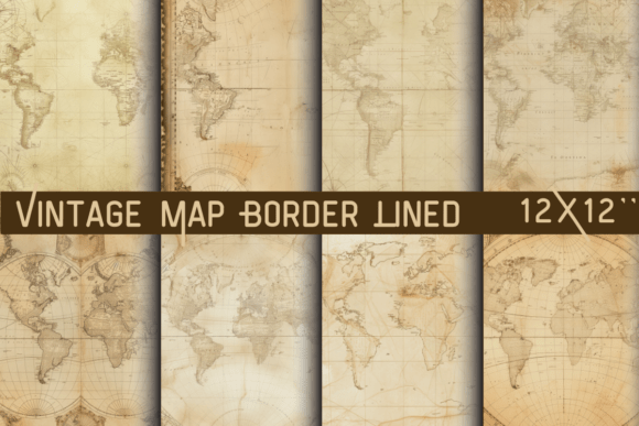 Vintage Map Border Lined Paper: Classic Aesthetics for Modern Creators
