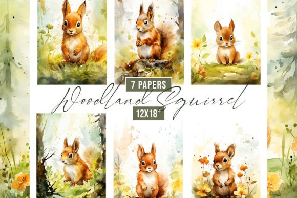 Watercolor Woodland Squirrel Backgrounds: A Designer's Guide